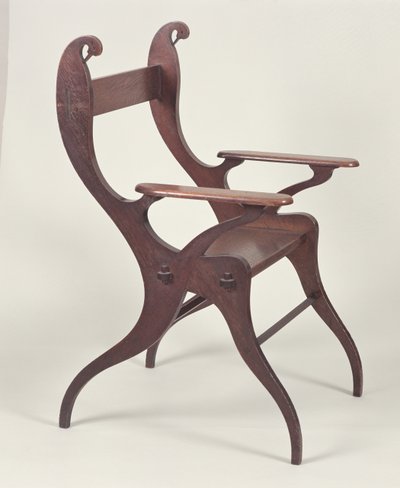 Sillón o silla cisne diseñada por C.F.A. Voysey en 1883-5, hecha c.1898 de Charles Francis Annesley Voysey