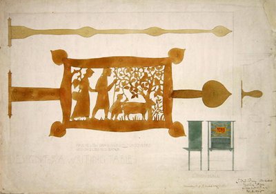 Diseño para una bisagra de escritorio de Charles Francis Annesley Voysey