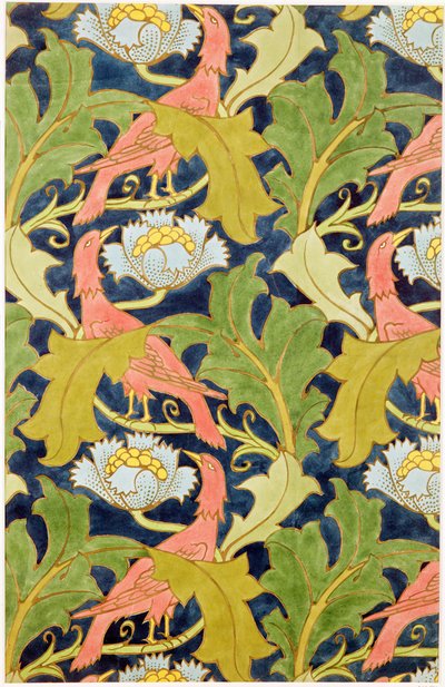 Diseño para lino impreso, impreso por G.O. y J.Baker, c.1893 de Charles Francis Annesley Voysey