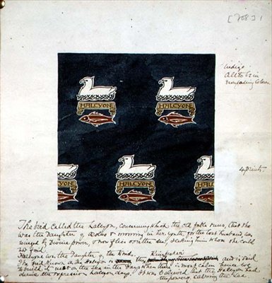 `Halcyon`, diseño para un diseño de tela, c.1895 de Charles Francis Annesley Voysey