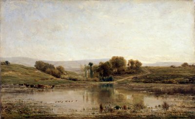 Un estanque, 1858 de Charles Francois Daubigny