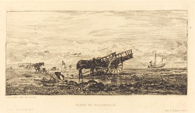 Playa de Villerville de Charles Francois Daubigny