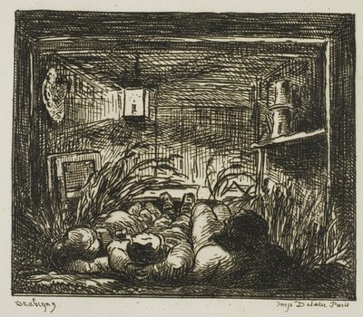 Acomodándose en el Barco (Noche en el barco) de Charles Francois Daubigny