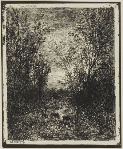 Arroyo en el claro de Charles Francois Daubigny