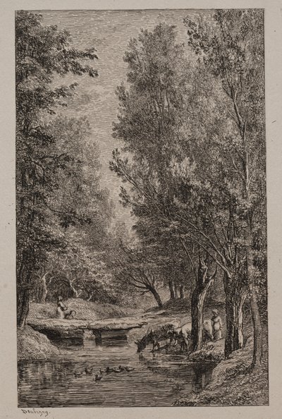 Arroyo en el Val Mondois, c. 1862 de Charles Francois Daubigny