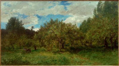 Huerto francés en tiempo de cosecha de Charles Francois Daubigny
