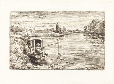 Grumete pescando de Charles Francois Daubigny