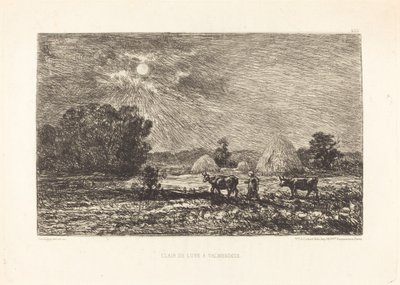 Claro de luna en Valmondois de Charles Francois Daubigny