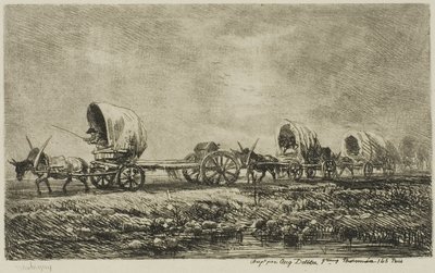 Carretas Cubiertas (Recuerdo del Morvan) de Charles Francois Daubigny