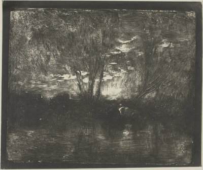 Vacas en el abrevadero de Charles Francois Daubigny