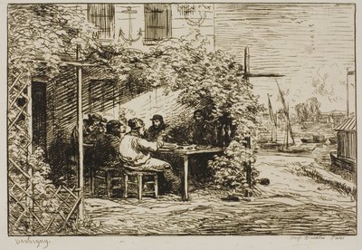 Desayuno de partida en Asnières de Charles Francois Daubigny