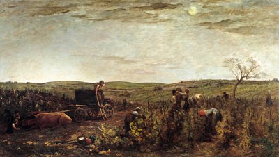 Cosecha en Borgoña. Pintura de Charles Francois Daubigny (1817-1878) 1863 París, museo de Orsay de Charles Francois Daubigny