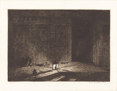 Interior de una posada de Charles Francois Daubigny