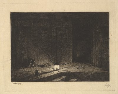 Interior de una posada de Charles Francois Daubigny