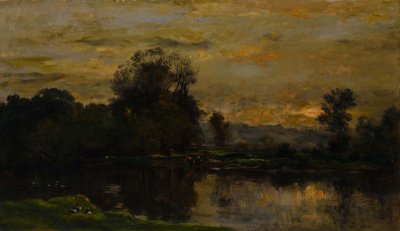 Paisaje con patos, 1872 de Charles Francois Daubigny