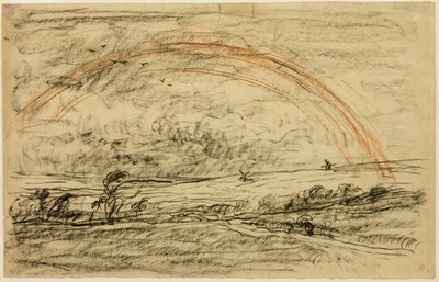 Paisaje con un arco iris de Charles Francois Daubigny