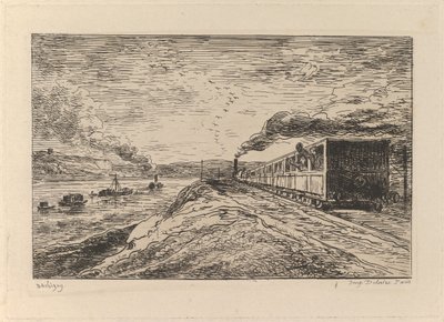 Le Départ Le Retour, de Le Voyage en bateau, 1861 de Charles Francois Daubigny