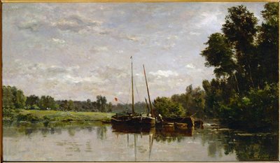 Les peniches - las barcazas ... de Charles Francois Daubigny