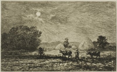 Luz de luna en Valmondois de Charles Francois Daubigny