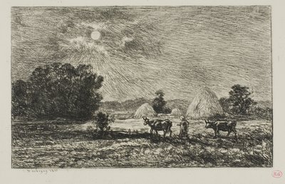 Luz de luna en Valmondois de Charles Francois Daubigny