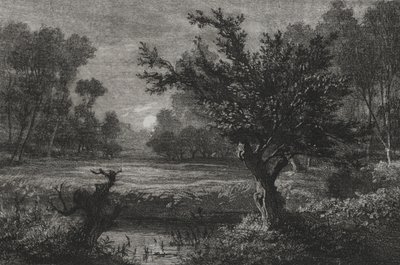 Salida de la luna en el Valle de Andilly de Charles Francois Daubigny
