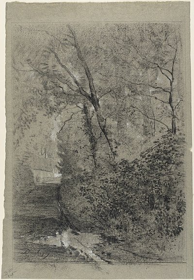 Camino en el bosque de Charles Francois Daubigny