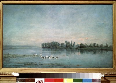 "" Temprano en la mañana "" (Mañana) Pintura de Charles-Francois (Charles Francois) Daubigny (1817-1878) 1858 Museo Pushkin, Moscú de Charles Francois Daubigny