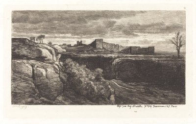 Ruinas del castillo de Cremieux (Les Ruines du chateau de Cremieux) de Charles Francois Daubigny