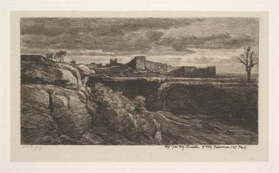 Ruinas del castillo de Crémieux Isère, 1850 de Charles Francois Daubigny