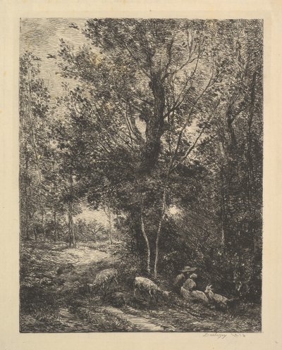 Pastor y pastora de Charles Francois Daubigny