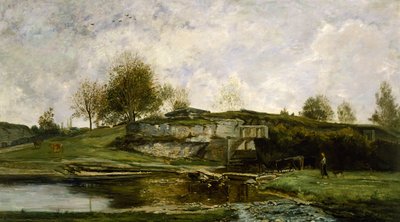 Esclusa en el valle de Optevoz de Charles Francois Daubigny