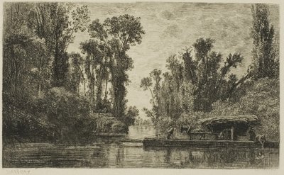 El ferry de Bezons de Charles Francois Daubigny