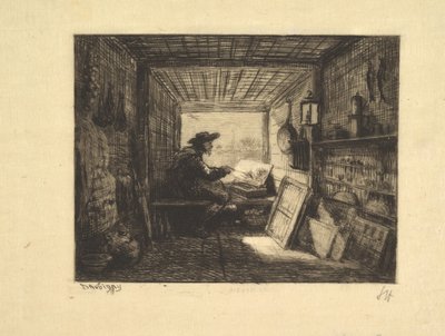 El Estudio del Barco, de la serie Viaje en Barco de Charles Francois Daubigny