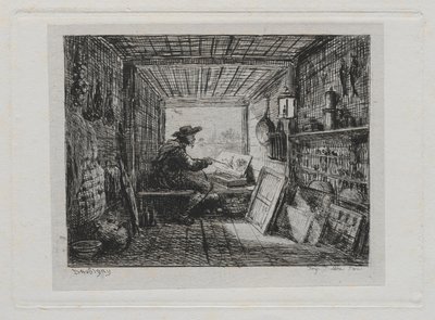 El viaje en barco: El estudio en el barco, 1861 de Charles Francois Daubigny