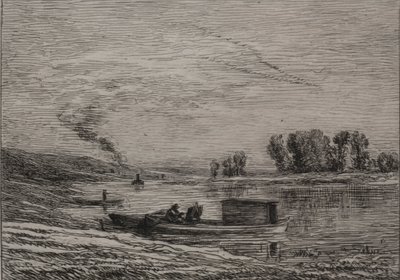 El barco en Conflans, 1866 de Charles Francois Daubigny