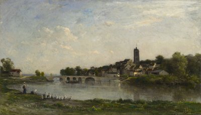 El puente entre Persan y Beaumont-sur-Oise, 1867 de Charles Francois Daubigny