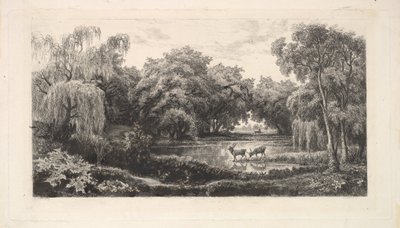 El Estanque de los Ciervos, 1837-78 de Charles Francois Daubigny