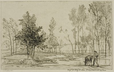 El Burro en el Abrevadero de Charles Francois Daubigny