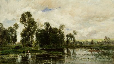 La orilla del estanque de Charles Francois Daubigny
