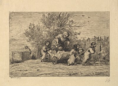 Los herederos del carro, 1861 de Charles Francois Daubigny