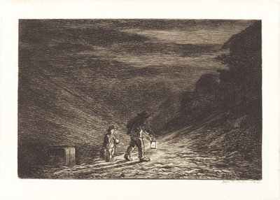 La búsqueda de una posada de Charles Francois Daubigny