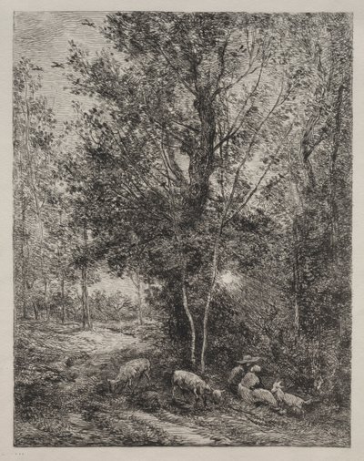 El pastor y la pastora, 1874 de Charles Francois Daubigny