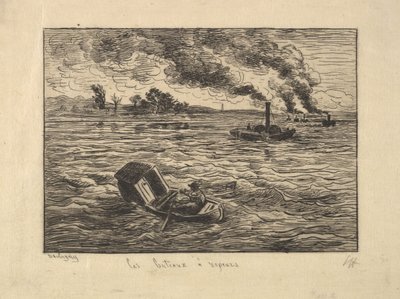 Los Barcos de Vapor, 1861 de Charles Francois Daubigny