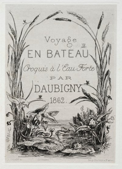 Frontispicio del álbum: El viaje en barco de Charles Francois Daubigny
