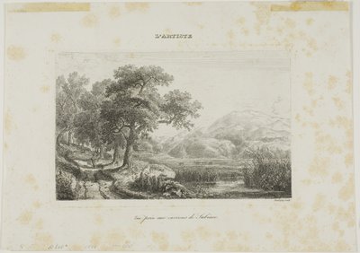 Vista tomada cerca de Subiaco de Charles Francois Daubigny