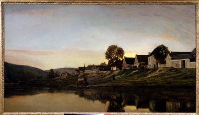 Pueblo cerca de Bonnieres de Charles Francois Daubigny