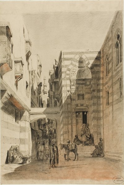 Escena callejera egipcia de Charles Francois Eustache