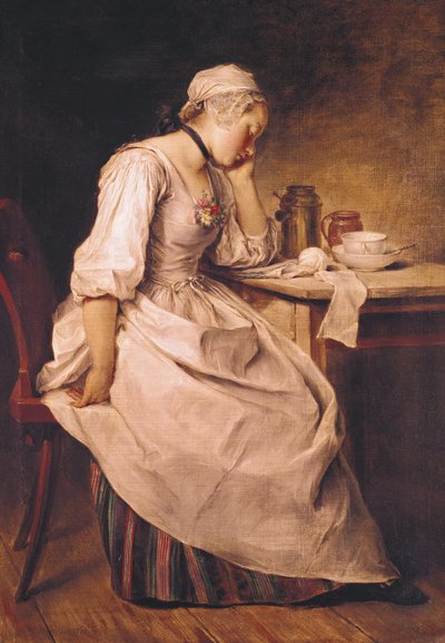 Joven mujer durmiendo de Charles Francois Hutin