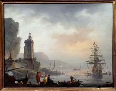 Vista del mar de Charles Francois Lacroix de Marseille
