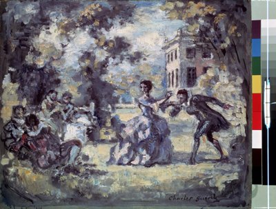 ""Scene galante"" (Escena amorosa) Pintura de Charles Guerin (1875-1939) hacia 1908 San Petersburgo, museo del hermitage DR de Charles Francois Prosper Guerin